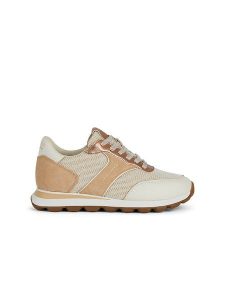 Geox Skórzane sneakersy "Spherica Vseries" w kolorze kremowo-pomarańczowym rozmiar: 37. Brązowe trampki Geox, bez wzorów, z materiału, bez zapięcia. Za 241,56 zł.