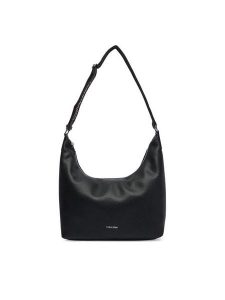 Calvin Klein Torebka Webbing Strap Md Shoulder Bag LV04F3891G Czarny. Czarne torebki klasyczne Calvin Klein, bez wzorów, ze skóry, bez dodatków. Za 569,99 zł.