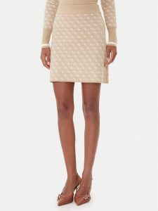Guess Spódnica ołówkowa W5BD81 Z3JD2 Beżowy Slim Fit. Brązowe spódnice Guess, s, z aplikacjami, z syntetyku. Za 209,99 zł.