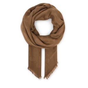 Chusta Weekend Max Mara. Brązowe apaszki i chusty Weekend Max Mara, bez wzorów. Za 879,99 zł.