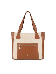 Beverly Hills Polo Club Torebka BHPC-C-002-07 Brązowy. Brązowe shopper bag Beverly Hills Polo Club, bez wzorów, z tworzywa sztucznego, bez dodatków. Za 229,99 zł.