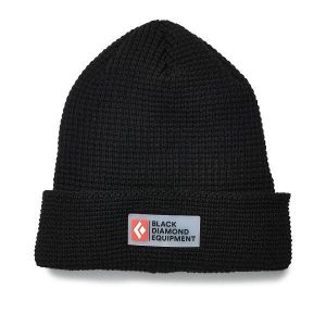 Czapka zimowa unisex Black Diamond Double Waffle Beanie. Czarne czapki Black Diamond, bez wzorów, sportowe. Za 114,99 zł.