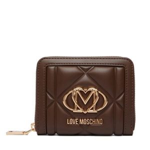 Portfel LOVE MOSCHINO. Brązowe portfele LOVE MOSCHINO, bez wzorów. Za 459,99 zł.