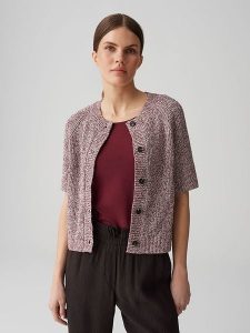 OPUS Kardigan "Dacki" w kolorze różowym rozmiar: 36. Różowe kardigany Opus, z bawełny. Za 173,99 zł.