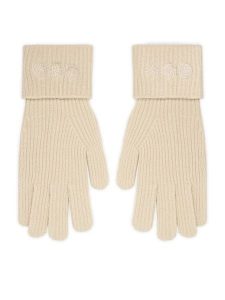 Guess Rękawiczki Damskie AW5405 POL02 Beżowy. Brązowe rękawiczki Guess, z aplikacjami, z dzianiny. Za 119,99 zł.