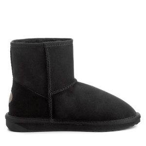 Śniegowce EMU Australia. Czarne buty zimowe EMU Australia, bez obcasa, bez zapięcia. Za 749,99 zł.