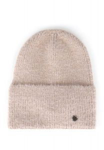 Zimowa czapka H-GLITTA. Brązowe czapki Volcano, bez wzorów, z dzianiny, eleganckie. Za 69,99 zł.