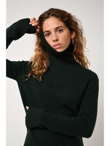AUTHENTIC CASHMERE Kaszmirowy golf "Fornet" w kolorze ciemnozielonym rozmiar: XXL. Zielone golfy AUTHENTIC CASHMERE, bez wzorów, z kaszmiru. Za 232,78 zł.
