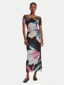 Desigual Sukienka codzienna Bernadette 25WWVK19 Kolorowy Slim Fit. Kombinezony Desigual, na co dzień, s, bez wzorów, z syntetyku, bez kołnierzyka, bez ramiączek, proste. Za 429,99 zł.