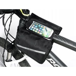 Torba rowerowa sakwa saszetka uchwyt rowerowy na telefon DUNLOP. Czarne nerki i saszetki DUNLOP, bez wzorów. Za 55,00 zł.