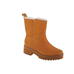 Buty zimowe damskie, Timberland Carnaby Cool Wrmpullon WR. Żółte buty trekkingowe Timberland, bez zapięcia. Za 649,99 zł.