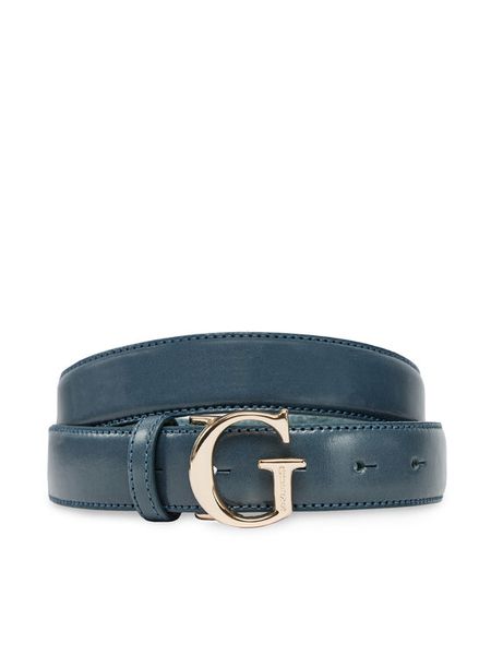 Guess Pasek Damski BW9118 P4230 Niebieski. Niebieskie paski Guess, z aplikacjami, ze skóry. Za 149,99 zł.