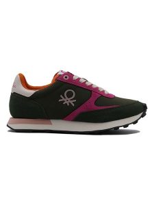 Benetton Sneakersy w kolorze czarno-różowym rozmiar: 39. Czarne trampki Benetton, bez wzorów, z materiału, bez zapięcia. Za 171,28 zł.