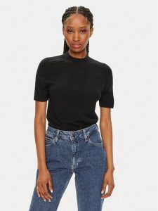 Calvin Klein Sweter K20K207206 Czarny Regular Fit. Czarne swetry klasyczne Calvin Klein, xxs, z wełny, bez kołnierzyka. Za 239,99 zł.