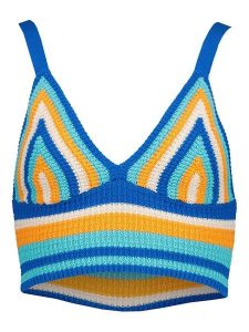 Gina Tricot Top ze wzorem rozmiar: M. Topy Gina Tricot, m, bez wzorów, bez kołnierzyka, bez ramiączek. Za 39,45 zł.