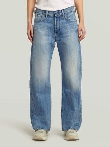 G-Star Dżinsy - Boyfriend fit - w kolorze niebieskim rozmiar: W32/L32. Niebieskie jeansy G-Star, z aplikacjami, ze skóry. Za 281,95 zł.