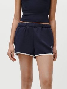 LeGer Szorty dresowe "Drew" w kolorze granatowym rozmiar: 42. Niebieskie szorty LeGer, bez wzorów, z dresówki. Za 87,61 zł.