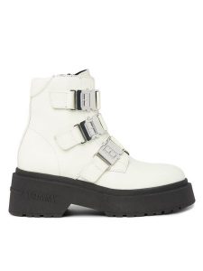 Tommy Jeans Botki Tjw Chunky Boot Hardware EN0EN02443 Écru. Botki Tommy Jeans, bez wzorów, z jeansu, bez obcasa, na płaskiej podeszwie, bez zapięcia. Za 429,99 zł.