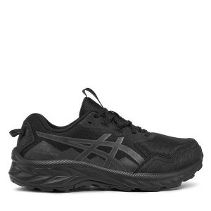 Buty do biegania Asics. Czarne buty sportowe ASICS, bez wzorów, bez zapięcia, do biegania. Za 289,99 zł.