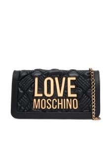 LOVE MOSCHINO Torebka JC5603PP1PL1000A Czarny. Czarne torebki wieczorowe LOVE MOSCHINO, bez wzorów, ze skóry, bez dodatków. Za 699,99 zł.