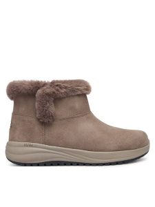 Skechers Śniegowce Waterproof Relaxed Fit: On-The-GO Stellar - Cozy Step 144745/DKTP Brązowy ciemny. Brązowe buty zimowe Skechers, bez obcasa, bez zapięcia. Za 429,99 zł.