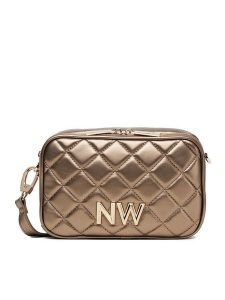 Nine West Torebka CEO-Greenwich-Glam-LX7669 Złoty. Żółte listonoszki Nine West, bez wzorów, z materiału, bez dodatków. Za 279,99 zł.