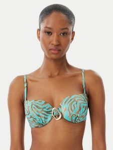 Selmark Góra od bikini BN717 Turkusowy. Niebieskie bikini Selmark, bez wzorów, z syntetyku. Za 369,99 zł.