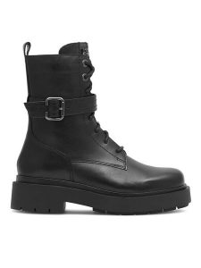 Lasocki Trapery RST-648-01 Czarny. Czarne buty zimowe Lasocki, ze skóry, bez obcasa, bez zapięcia. Za 299,99 zł.