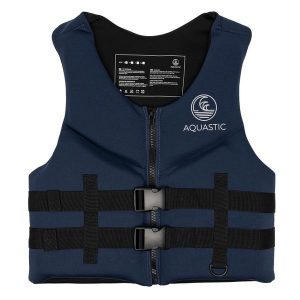 Kamizelka asekuracyjna damska AQUASTIC AQS-LVW. Niebieskie kamizelki AQUASTIC, s, bez wzorów, bez kołnierzyka, bez ramiączek, bez kaptura. Za 139,99 zł.