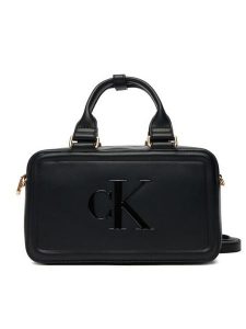 Calvin Klein Torebka Bold Ck Bauletto Crossbody LV04F3411G Czarny. Czarne torebki klasyczne Calvin Klein, bez wzorów, ze skóry, bez dodatków. Za 489,99 zł.