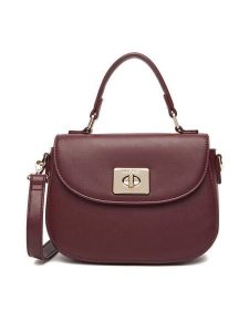 Nine West Torebka CEO-TENNESSEE-LDA8205 Bordowy. Czerwone torebki klasyczne Nine West, bez wzorów, z materiału, bez dodatków. Za 229,99 zł.