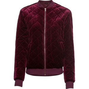 Kurtka bomberka aksamitna bonprix ciemnoczerwony. Kurtki marki bonprix. Za 109,99 zł.
