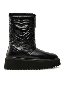 LOVE MOSCHINO Śniegowce JA24286L0LIN600A Czarny. Czarne buty zimowe LOVE MOSCHINO, z materiału, bez obcasa, bez zapięcia. Za 879,99 zł.