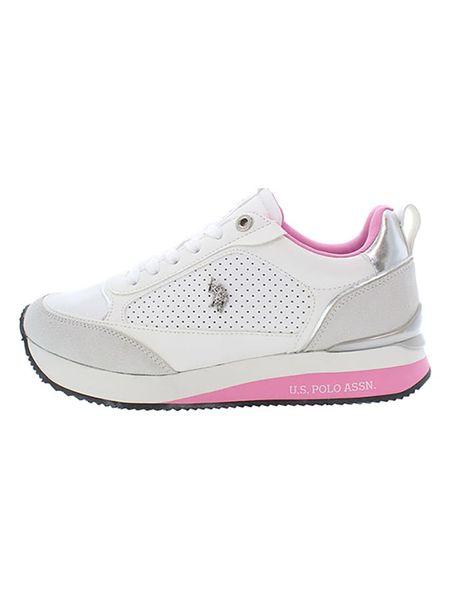 U.S. Polo Assn. Sneakersy w kolorze szaro-białym rozmiar: 38. Białe trampki U.S. Polo Assn., bez wzorów, bez zapięcia. Za 206,42 zł.