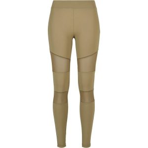 Legginsy damskie Urban Classics Tech Mesh GT. Zielone legginsy Urban Classics, bez wzorów, z meshu. Za 152,50 zł.