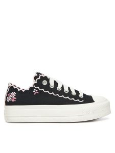 Converse Trampki Chuck Taylor All Star Lift A13529C Czarny. Czarne trampki Converse, bez wzorów, z materiału, bez zapięcia. Za 339,99 zł.