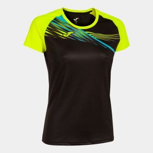 Koszulka do biegania damska Joma Elite X. Czarne bluzki JOMA, xs, bez wzorów, sportowe, bez kołnierzyka, bez ramiączek. Za 170,99 zł.