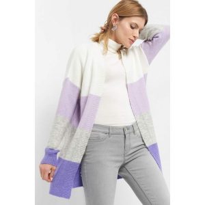 Luźny kardigan w pasy. Swetry oversize marki Orsay. W wyprzedaży za 50,00 zł.