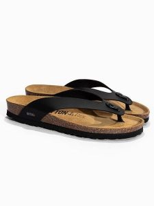 BACKSUN Japonki "Lucca" w kolorze czarnym rozmiar: 42. Czarne klapki Backsun, bez wzorów, z materiału, z otwartym noskiem, bez obcasa. Za 139,95 zł.