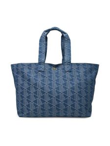 Lacoste Torebka NU4994PB Niebieski. Niebieskie shopper bag Lacoste, bez wzorów, z materiału, bez dodatków. Za 389,99 zł.