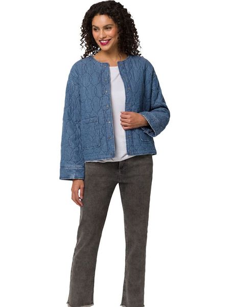 Heine Kurtka dżinsowa w kolorze niebieskim rozmiar: 48. Niebieskie kurtki Heine, bez wzorów, bez kaptura. Za 104,64 zł.