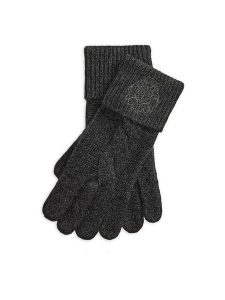 LAUREN RALPH LAUREN Rękawiczki 454P23549002 Szary ciemny. Szare rękawiczki Lauren Ralph Lauren, bez wzorów, z dzianiny. Za 329,99 zł.