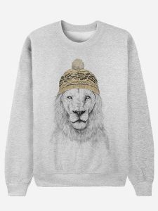 WOOOP Bluza "Winter is coming" w kolorze szarym rozmiar: L. Szare bluzy Wooop, l, bez wzorów, z bawełny, bez kaptura. Za 100,99 zł.