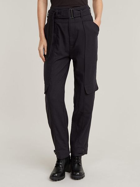 G-Star Bojówki w kolorze czarnym rozmiar: W28. Czarne spodnie z wysokim stanem G-Star, bez wzorów, z bawełny, z podwyższonym stanem. Za 220,12 zł.