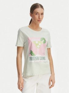 ONLY T-Shirt Kita 15291465 Zielony Regular Fit. Zielone t-shirty ONLY, xl, bez wzorów, z bawełny, bez kołnierzyka, bez ramiączek. Za 89,99 zł.