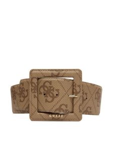 Guess Pasek Damski BW9247 P5370 Beżowy. Brązowe paski Guess, z aplikacjami, ze skóry. Za 199,99 zł.