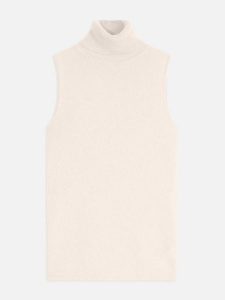 Perfect Cashmere Kaszmirowy bezrękawnik w kolorze kremowym rozmiar: L. Brązowe golfy Perfect Cashmere, bez wzorów, z kaszmiru. Za 351,95 zł.