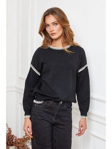 Joséfine Sweter "Brami" w kolorze czarnym rozmiar: L. Czarne swetry oversize Joséfine, l, bez wzorów, bez ramiączek. Za 209,82 zł.