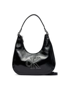 Calvin Klein Torebka LV04F3898G Czarny. Czarne torebki klasyczne Calvin Klein, bez wzorów, ze skóry, bez dodatków. Za 409,99 zł.