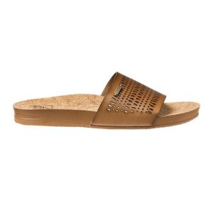 Klapki basenowe damskie REEF Cushion Scout Perf. Brązowe klapki Reef, bez wzorów, bez obcasa. Za 169,99 zł.